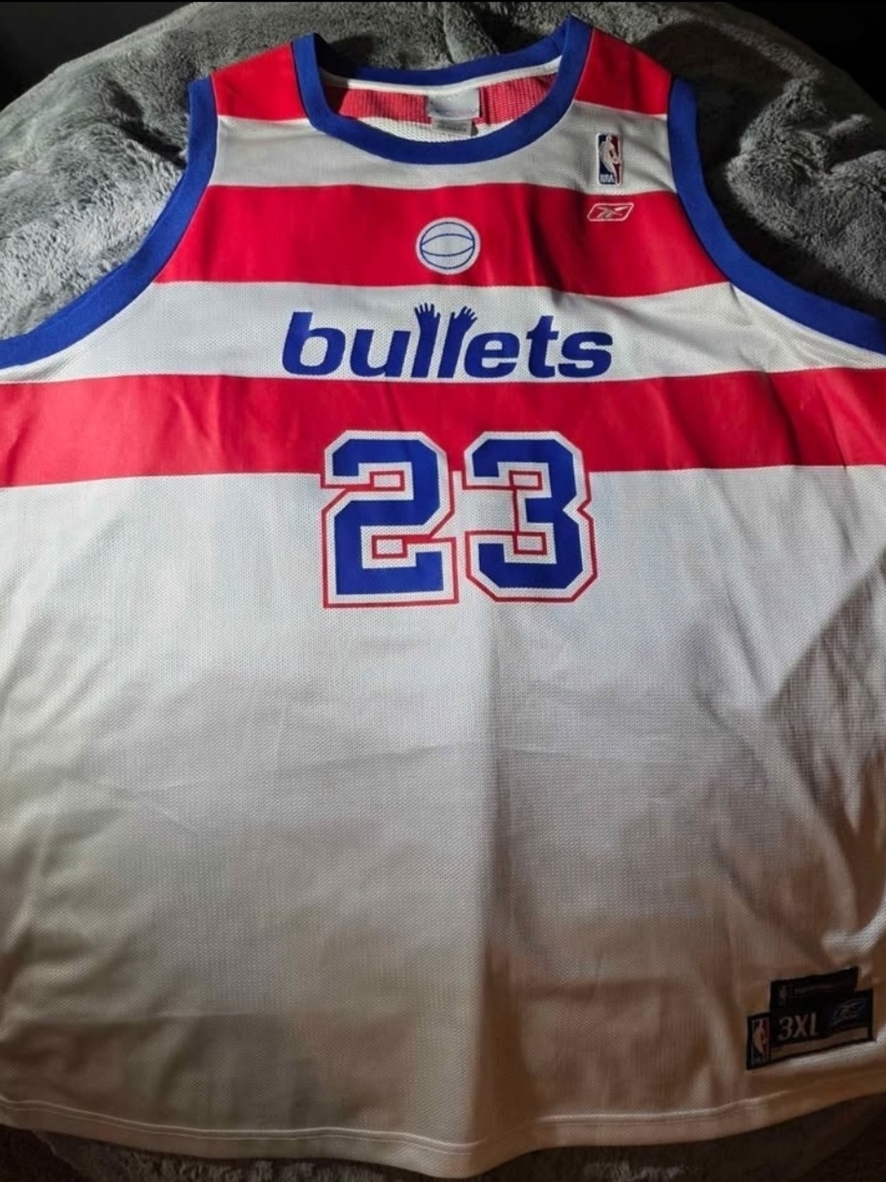 VINTAGE NBA MICHAEL JORDAN 23, WASHINGTON BULLETS WHITE JERSEY